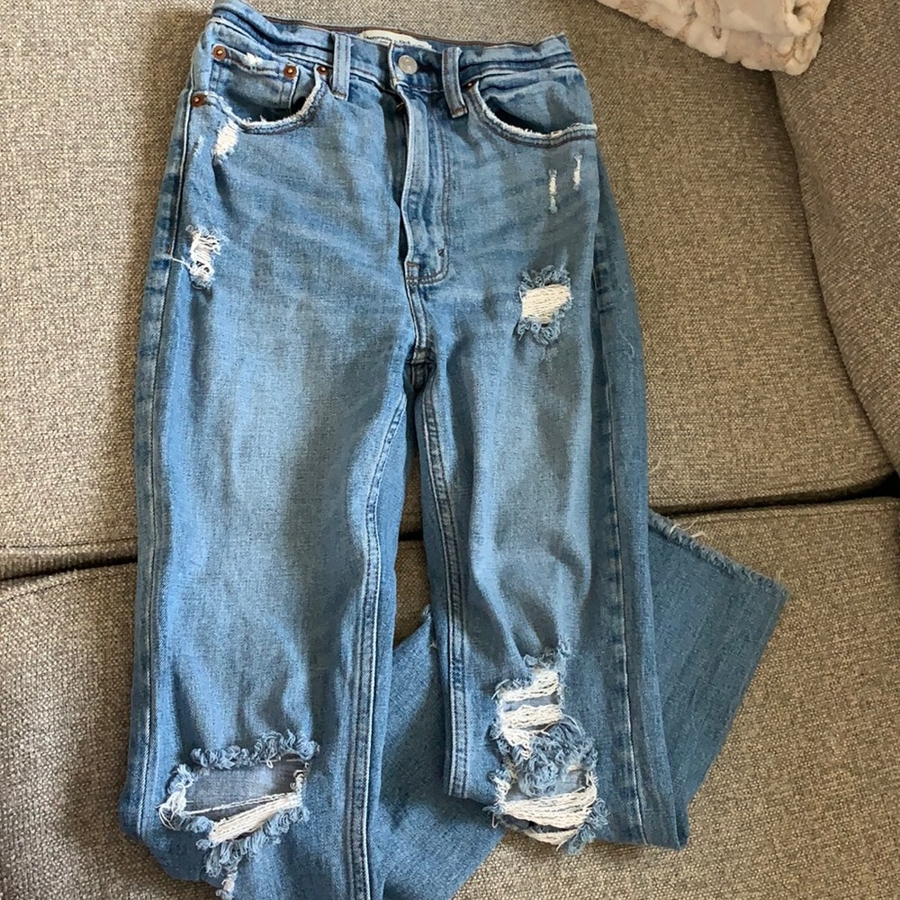 The ankle straight ultra High rise (short)